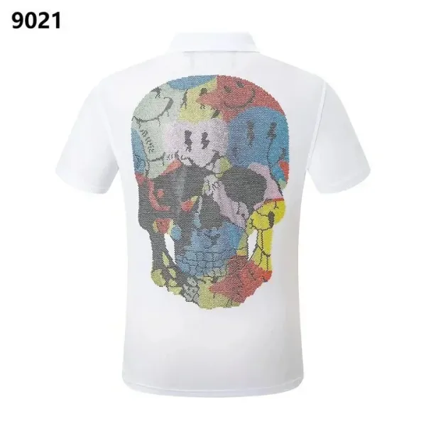 Philipp Plein Skull Print White Polo - 1