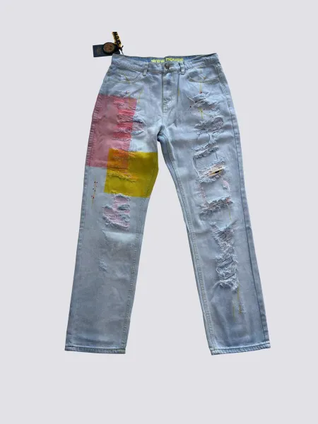 Gallery Dept. Cross-Embroidered Utility Pants Gray - 23