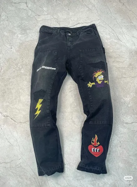 Gallery Dept. Cross-Embroidered Utility Pants Gray - 43