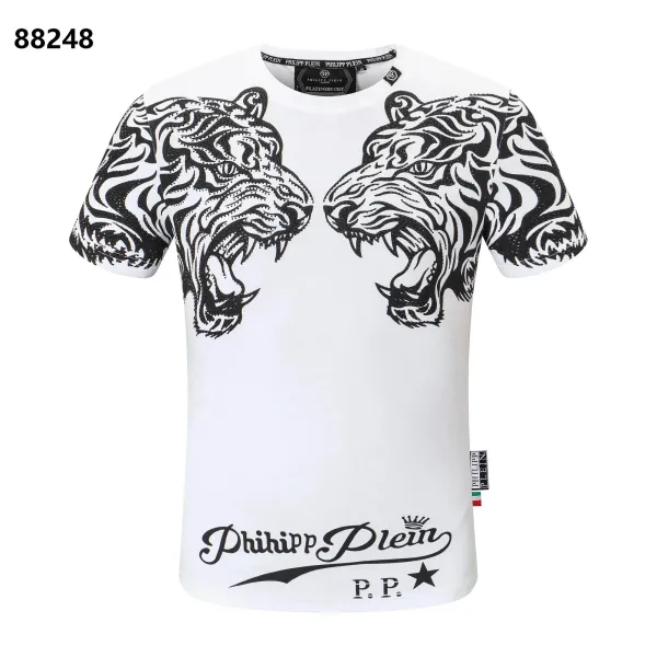 Philipp Plein Twin Tigers White T-Shirt - 1