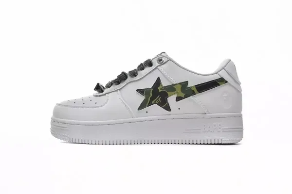 A Bathing Ape Bape Sta Camo Star White Sneakers - 1