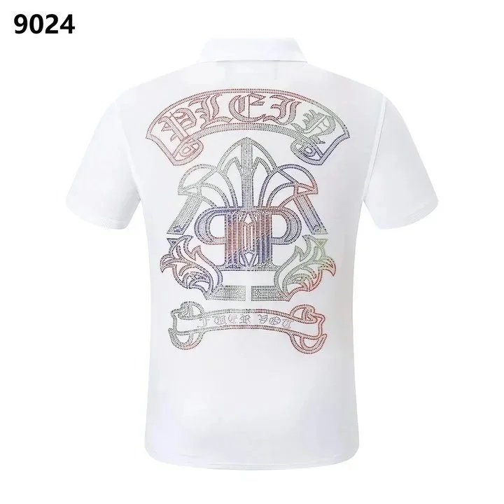 Philipp Plein Crystal-Embellished Logo Polo White - 1