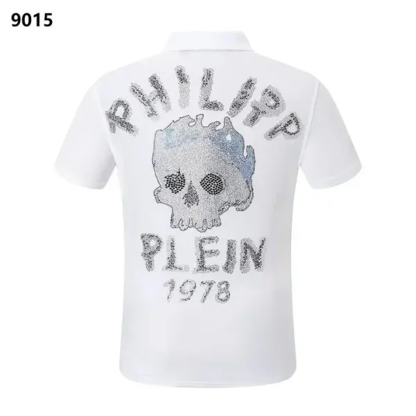 Philipp Plein Skull Embellished White Polo - 1