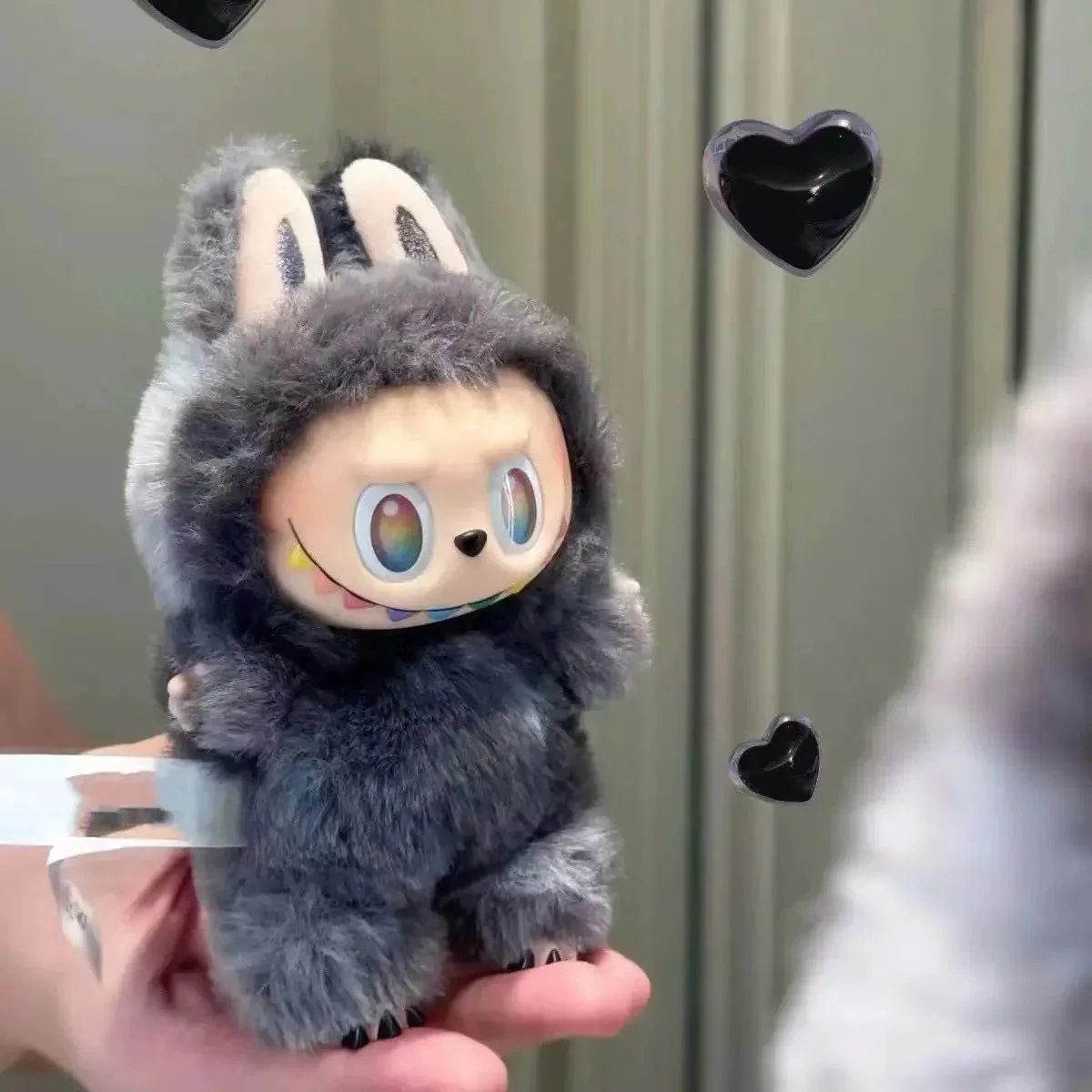 Molly x Labubu Wolf Plush Toy Gray