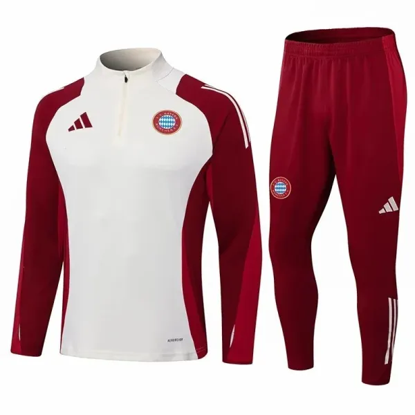 Adidas FC Bayern Munich Training Set Burgundy/White Tracksuit - 1