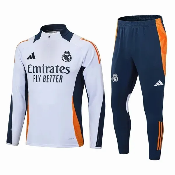 Adidas Real Madrid Training Set White/Navy/Orange Tracksuit - 1