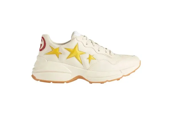 Gucci Rhyton Stars White Yellow Sneakers - 1