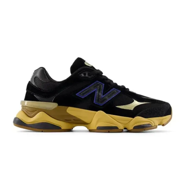 New Balance 9060 Black Gold Purple Chunky Sneakers - 2