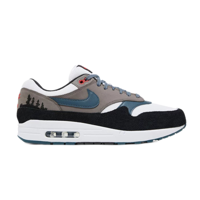 Nike Air Max 1 Light Gray and Charcoal Sneakers - 14