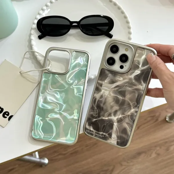 Clear Wave Effect Phone Case Silver Gray Phone-Case - 2