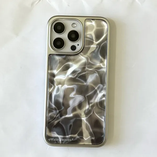 Clear Wave Effect Phone Case Silver Gray Phone-Case - 11