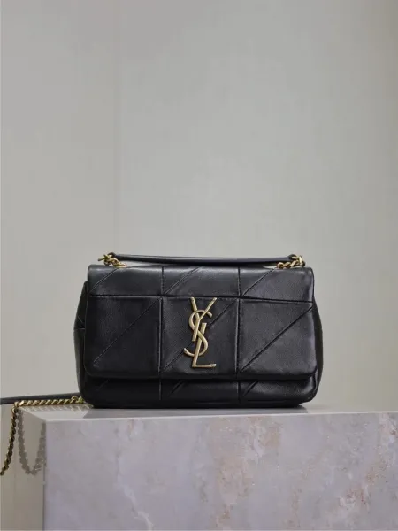 Saint Laurent Loulou Quilted Black Leather Chain Bag - 1