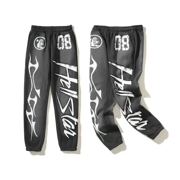 Hellstar Logo Print Blue Sweatpants - 7
