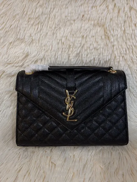 Saint Laurent Loulou Quilted Black Leather Shoulder Bag - 1