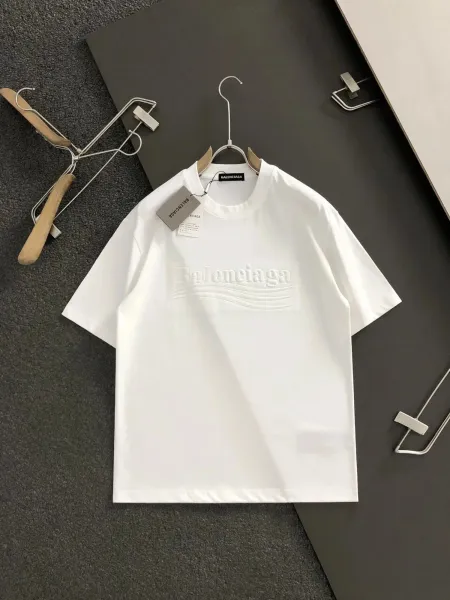 Balenciaga Logo Wave T-Shirt White - 9