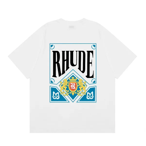 Rhude New Money Graphic Print Beige T-Shirt - 4