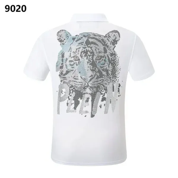Philipp Plein Bear Crystal Embroidered Black Polo - 11