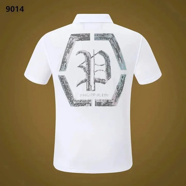 Philipp Plein PP Hexagon Embellished White Polo - 1