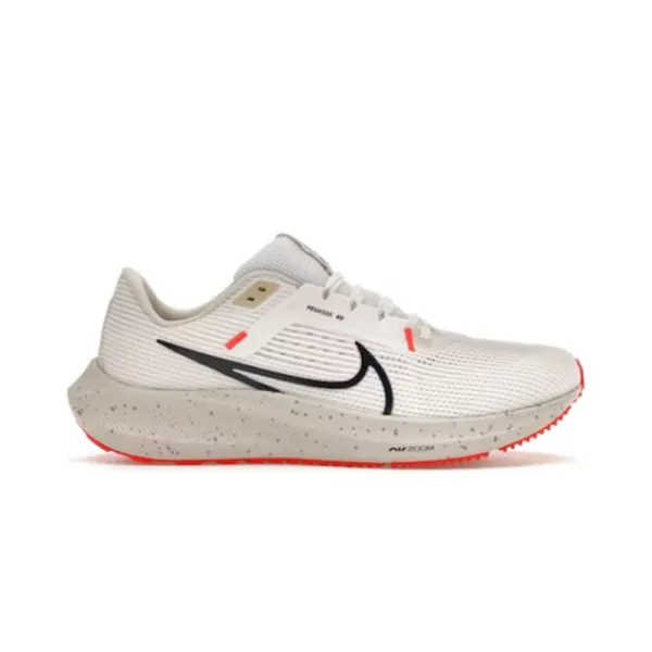 Nike Pegasus 40 White/Black/Red Running Shoes - 2