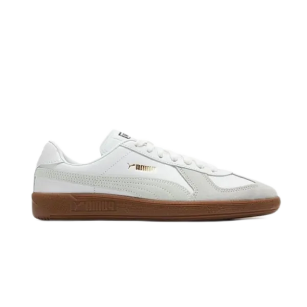Puma Roma White and Gum Brown Sneakers - 1
