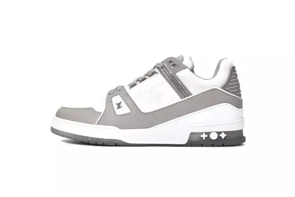 Louis Vuitton Trainer Low Gray and White Sneakers - 1