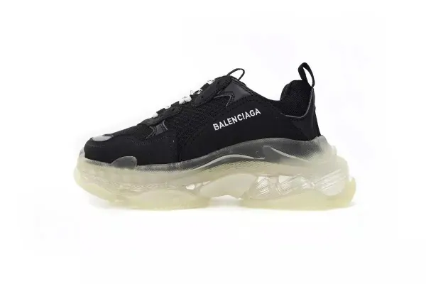 Balenciaga Triple S Black Clear Sole Sneakers - 1