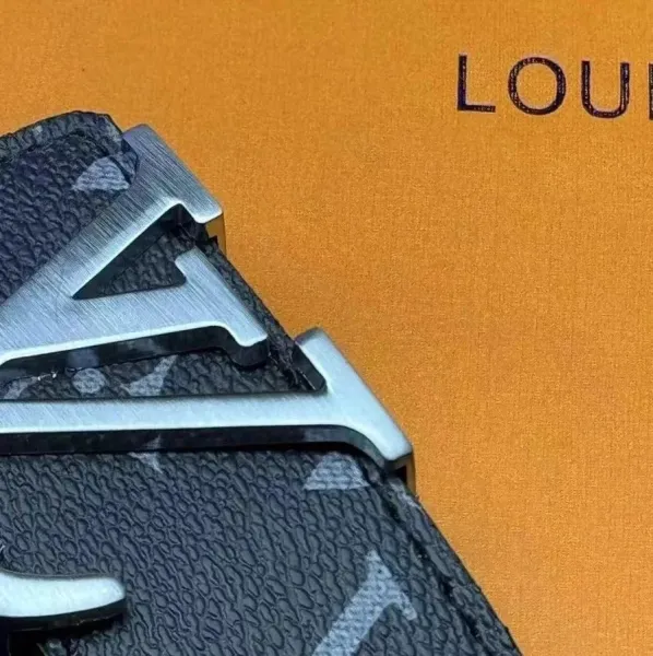 Louis Vuitton LV Initiales Belt Black Monogram Eclipse Leather Belt - 1