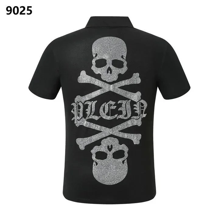 Philipp Plein Bear Crystal Embroidered Black Polo - 10