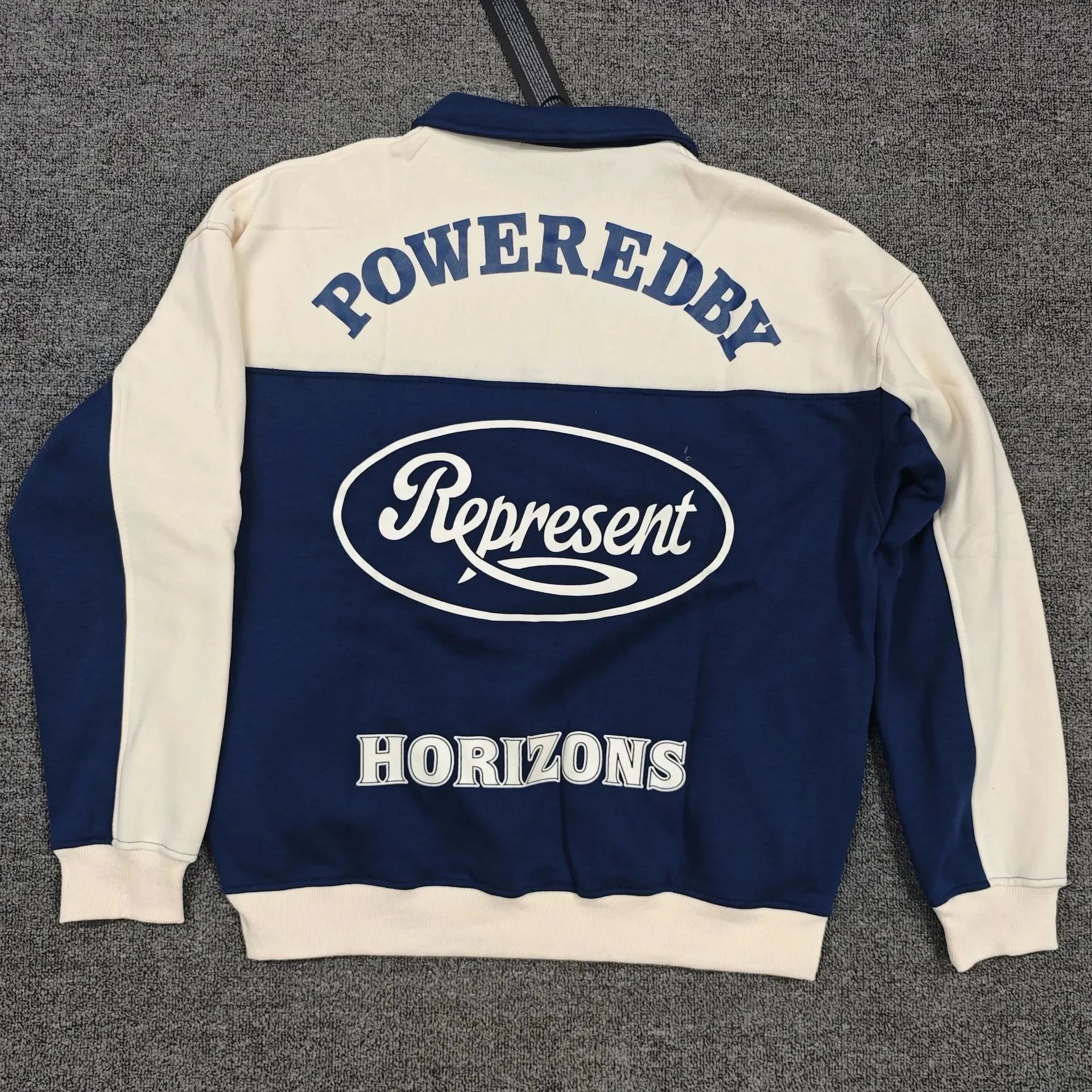 Represent Pegasus Half-Zip Sweatshirt Beige and Brown - 11
