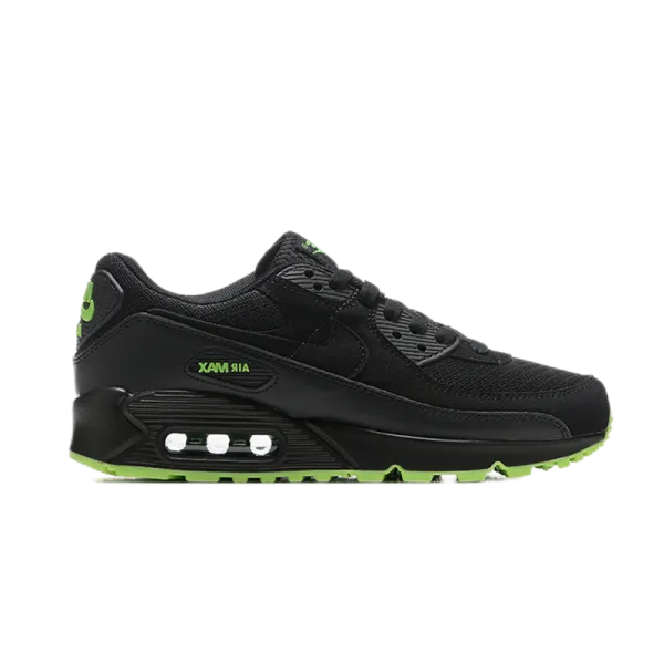 Nike Air Max 90 Black Volt Green Running Shoes - 1
