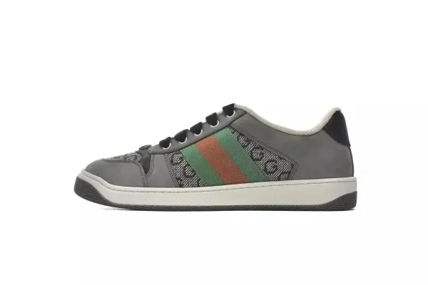 Gucci Ace Web Stripe Gray Sneakers - 1