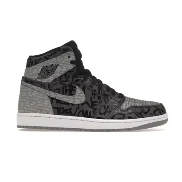Air Jordan 1 High OG Graffiti Black/Gray Sneakers - 2