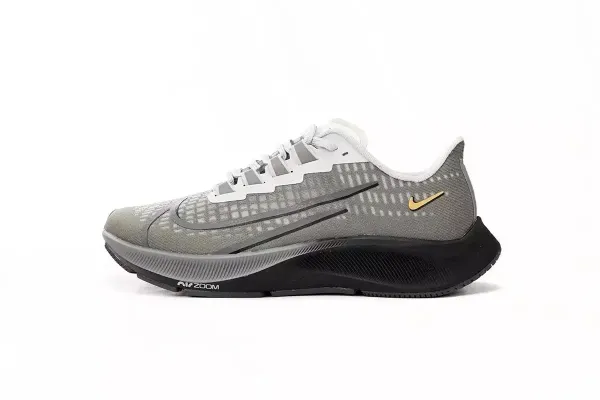 Nike Air Zoom Pegasus 37 Gray Gold Running Shoes - 1