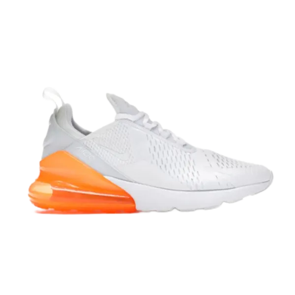 Nike Air Max 270 White/Orange Running Shoes - 1