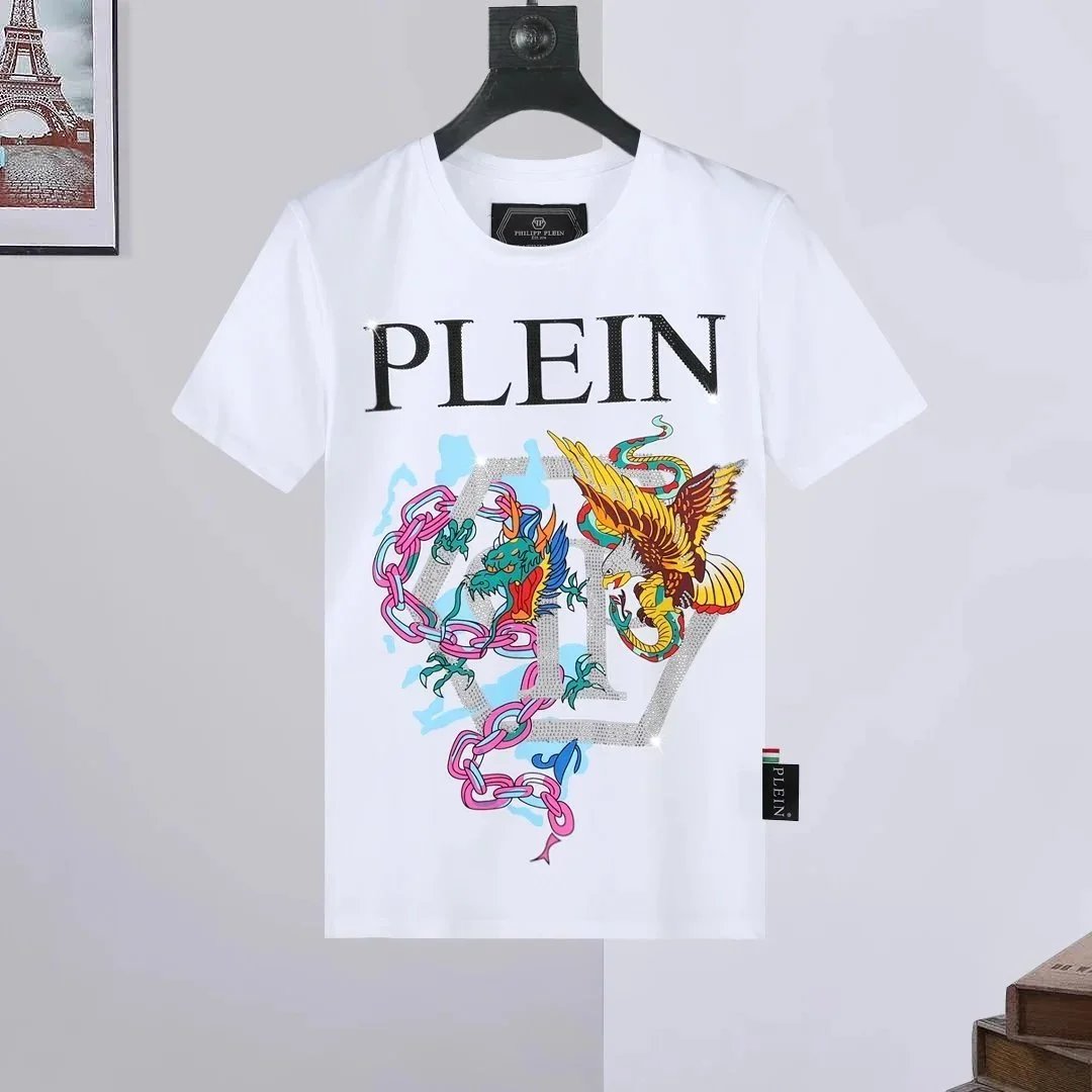 Philipp Plein PP Hexagon Rhinestone Black T-Shirt - 4