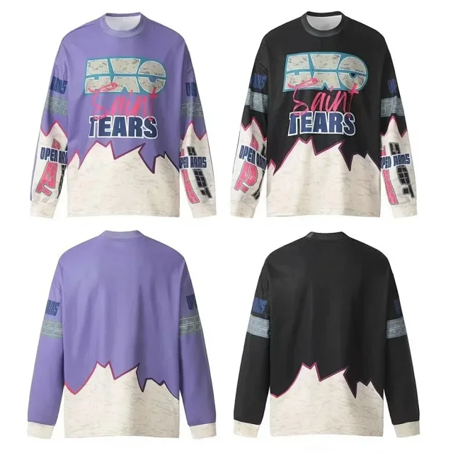 Saint Tears Hoodies & Sweatshirts Oversized Graphic Crewneck Sweatshirt product detail image 4