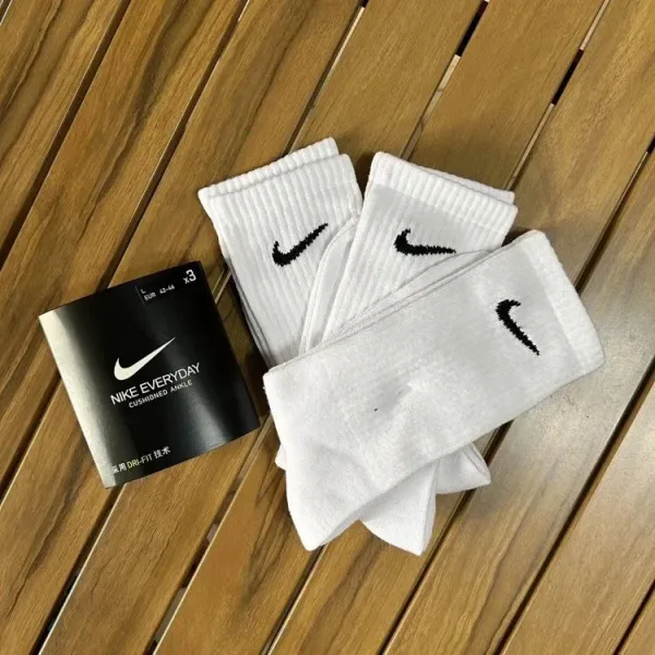Nike Everyday Plus Cushioned Low-Cut Socks White - 9