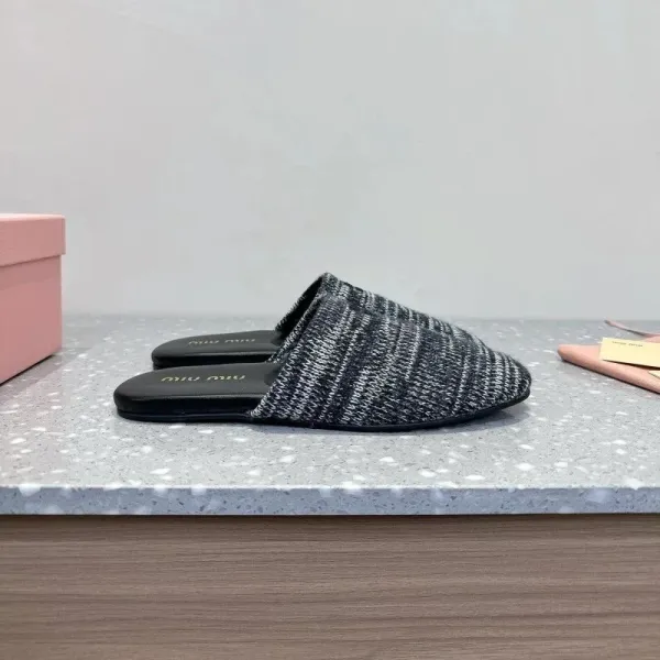 Miu Miu Knit Slide Slippers Multicolor - 2