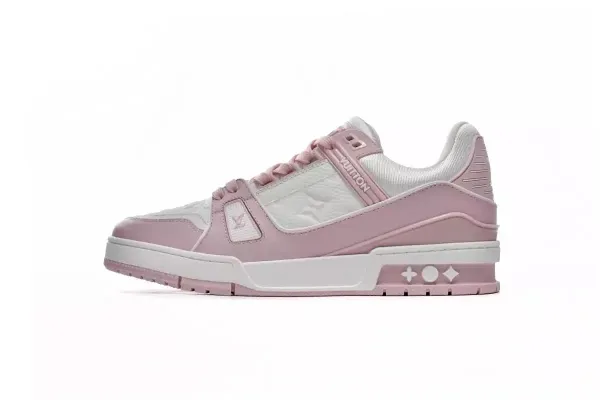 Louis Vuitton Trainer Low Pink Monogram Sneakers - 1