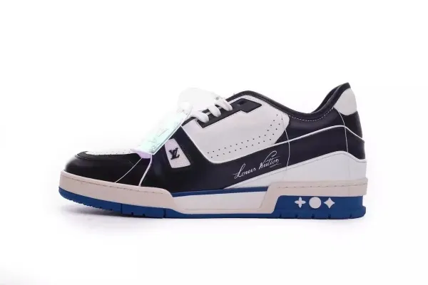 Louis Vuitton Trainer Low Navy White Blue Sneakers - 1