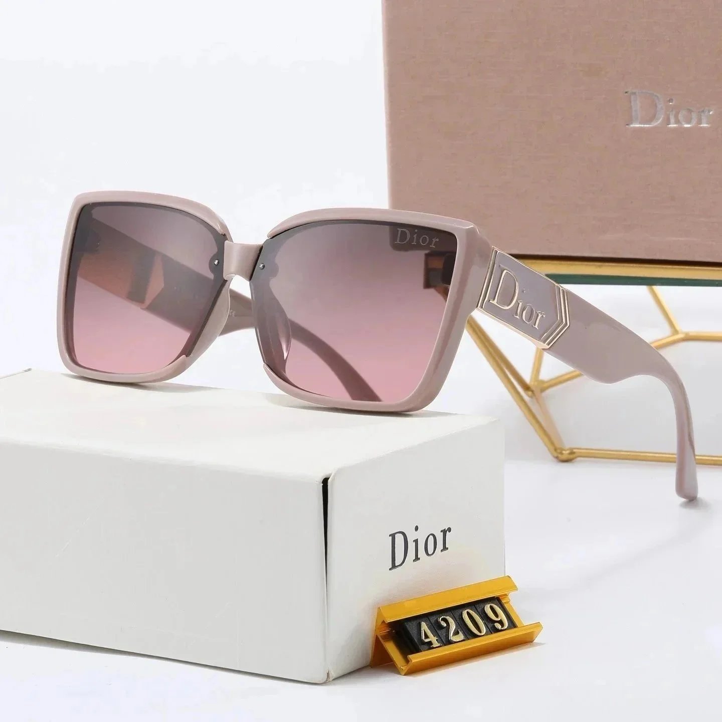 Dior So Real Square Pink Gradient Sunglasses - 1