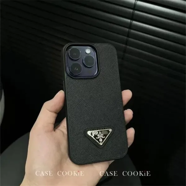 Prada Saffiano Leather Phone Case Black - 1