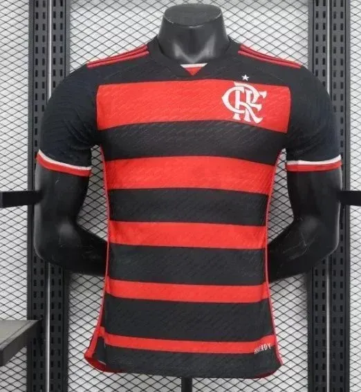 Flamengo Home Jersey Red and Black Striped Football Shirt - 1