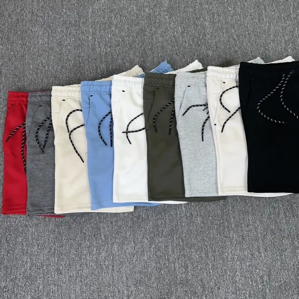 Nike Tech Fleece Shorts Red - 5