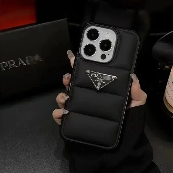 Prada Re-Nylon Puffer Phone Case Black - 1