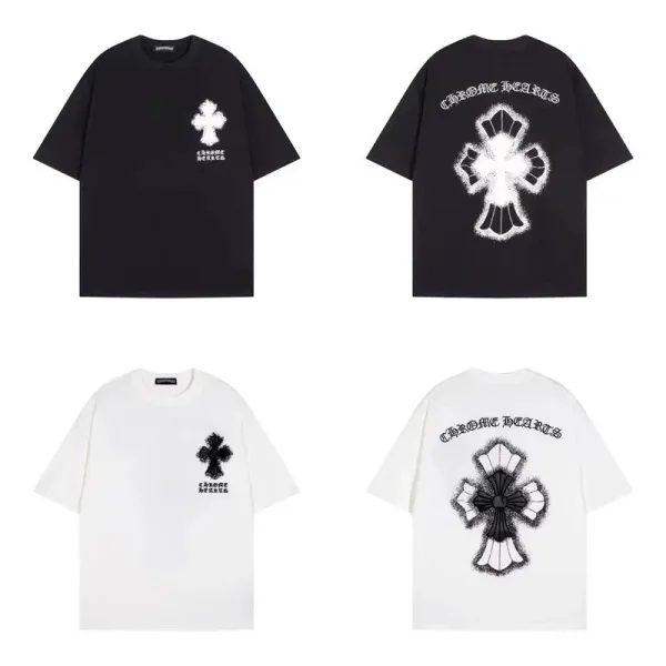 Gallery Dept. Distressed Cross Print T-Shirt White - 7