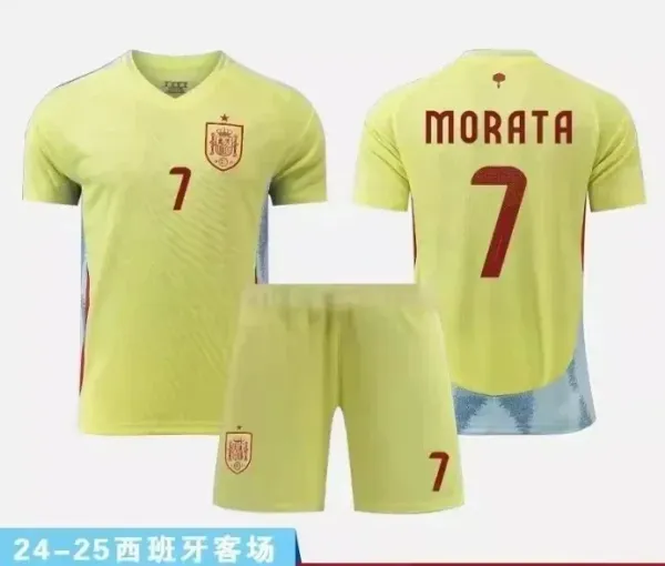 Spain National Team 2024-25 Away Jersey Set Yellow - 1