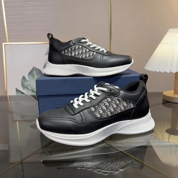 Dior B23 Oblique Gray White Chunky Sneakers - 5