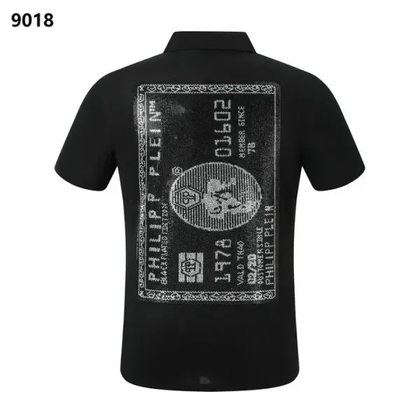 Philipp Plein Vintage ID Card Print Black Polo - 1