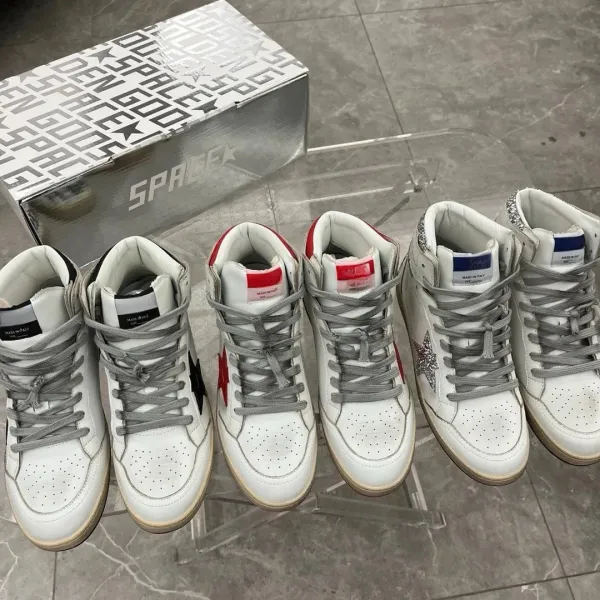 Golden Goose Sky-Star White Red Star Sneakers - 2